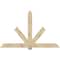 Ekena Millwork Kennewick Rough Sawn Timber Gable Bracket, Douglas Fir, 84"W x 53"H x 2"D x 6"F, 15/12 Pitch GBW084X53X0206KEN00RDF - alternate 1